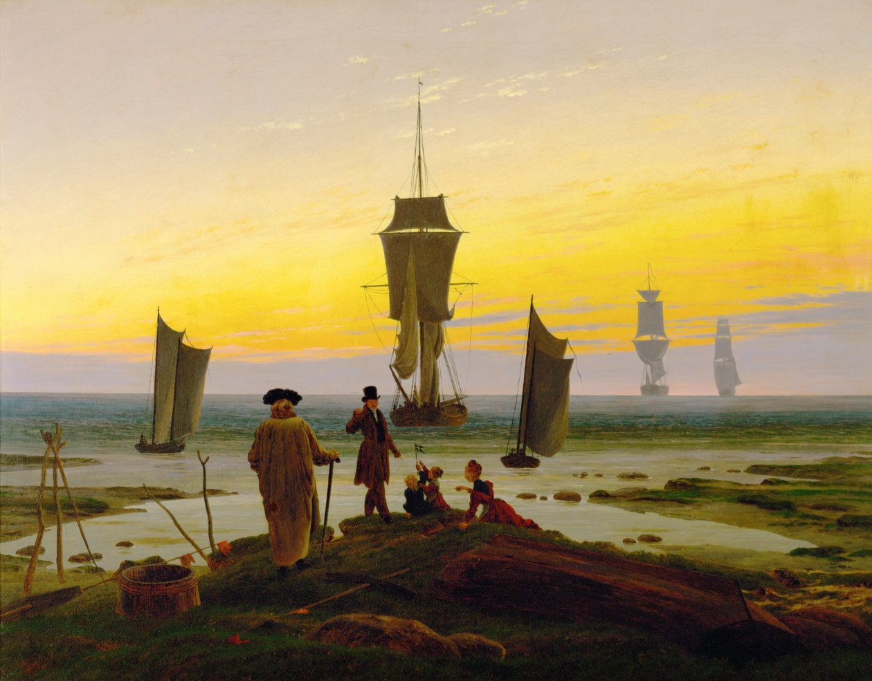 Períodos da vida (óleo sobre tela) de Caspar David Friedrich