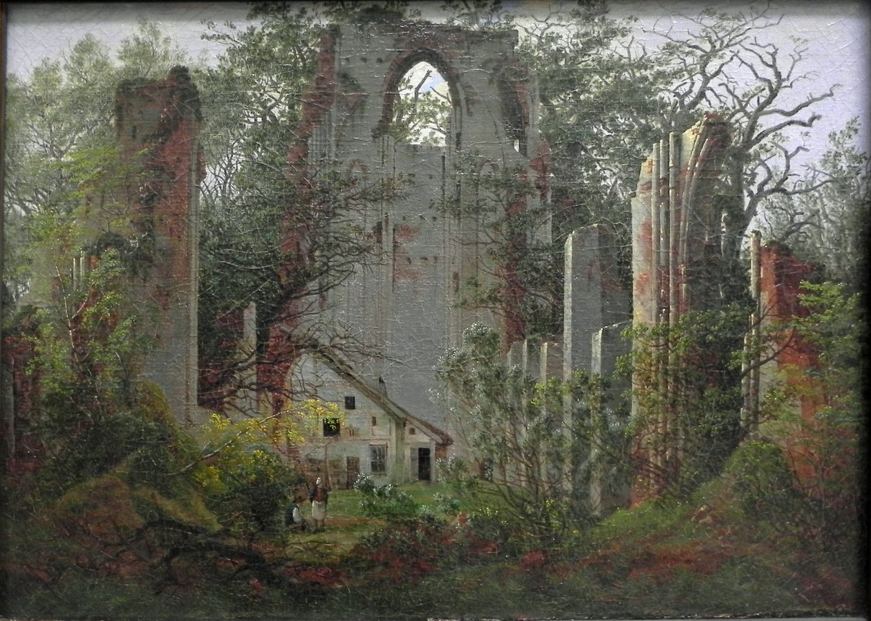 Ruínas do mosteiro de Eldena, perto de Greifswald de Caspar David Friedrich