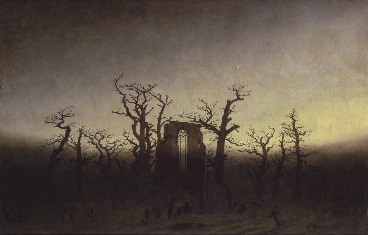 A Abadia em Oakwood de Caspar David Friedrich