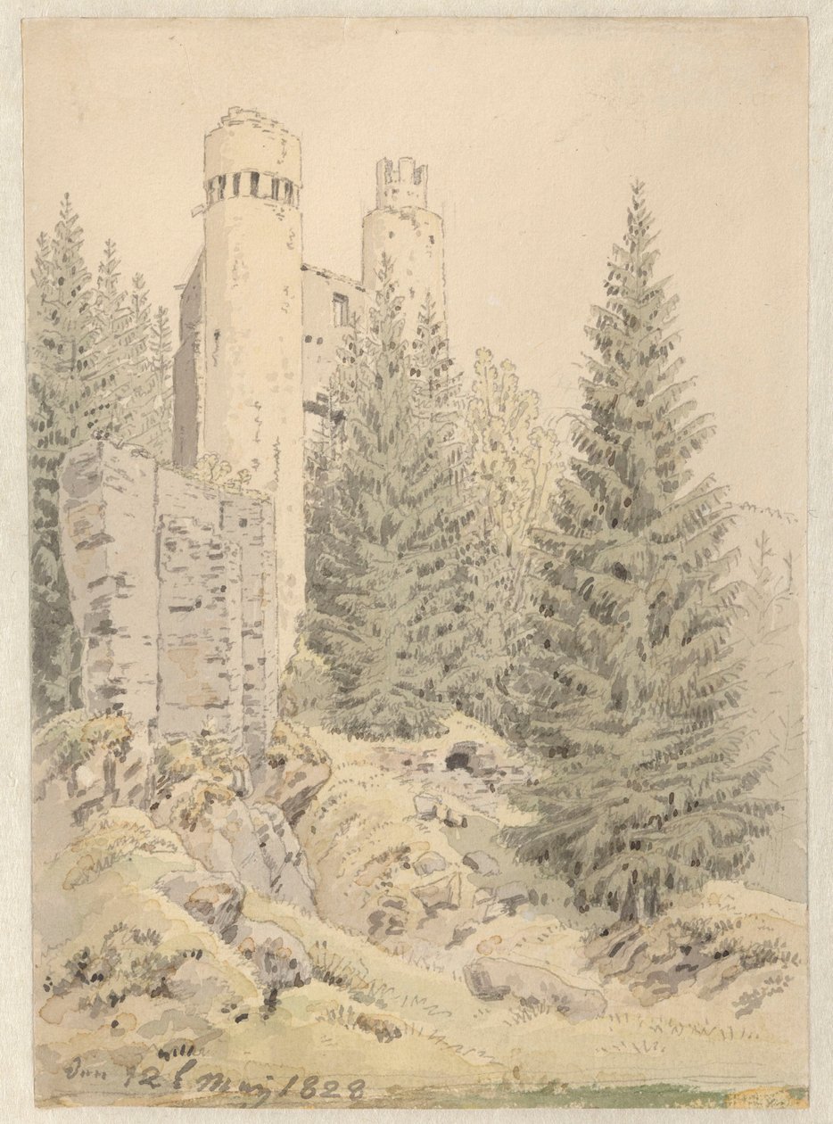 Ficha de custos de «The Ruin» em Bilina de Caspar David Friedrich