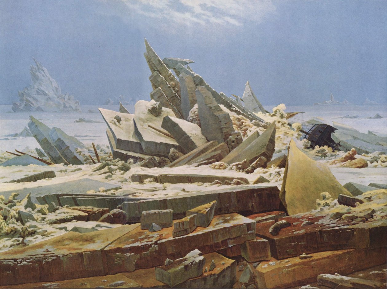 O Mar de Gelo (O Naufrágio da Esperança) de Caspar David Friedrich