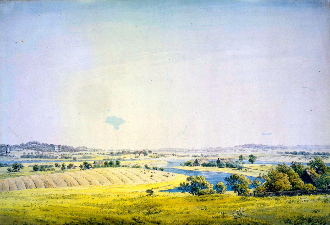 Vista sobre Putbus, 1824-1825. de Caspar David Friedrich
