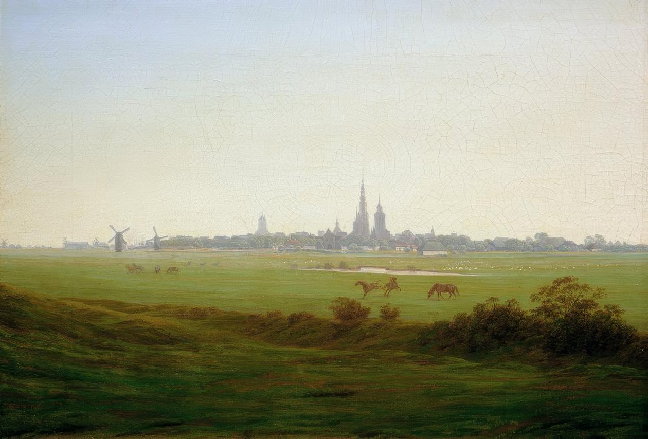 Prados perto de Greifswald de Caspar David Friedrich