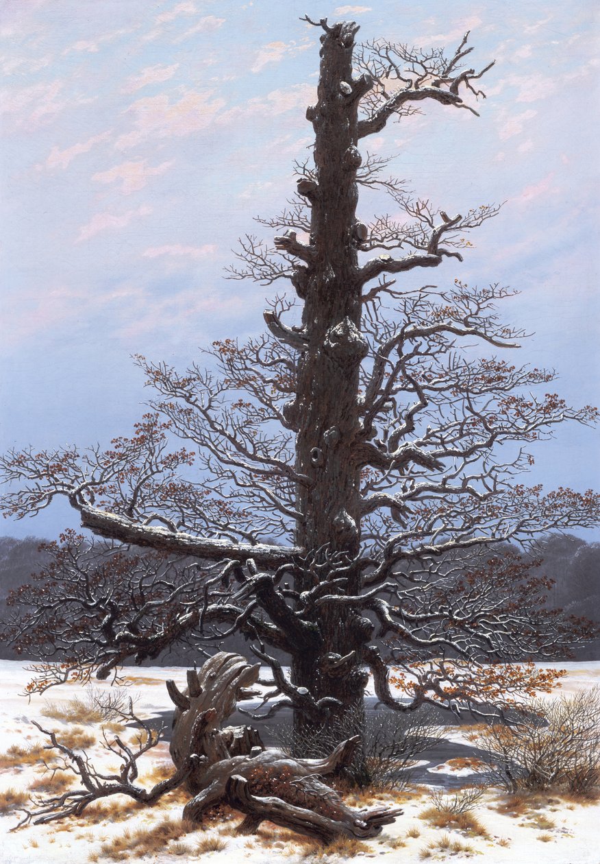 Paisagem de inverno (árvore sem folhas) de Caspar David Friedrich