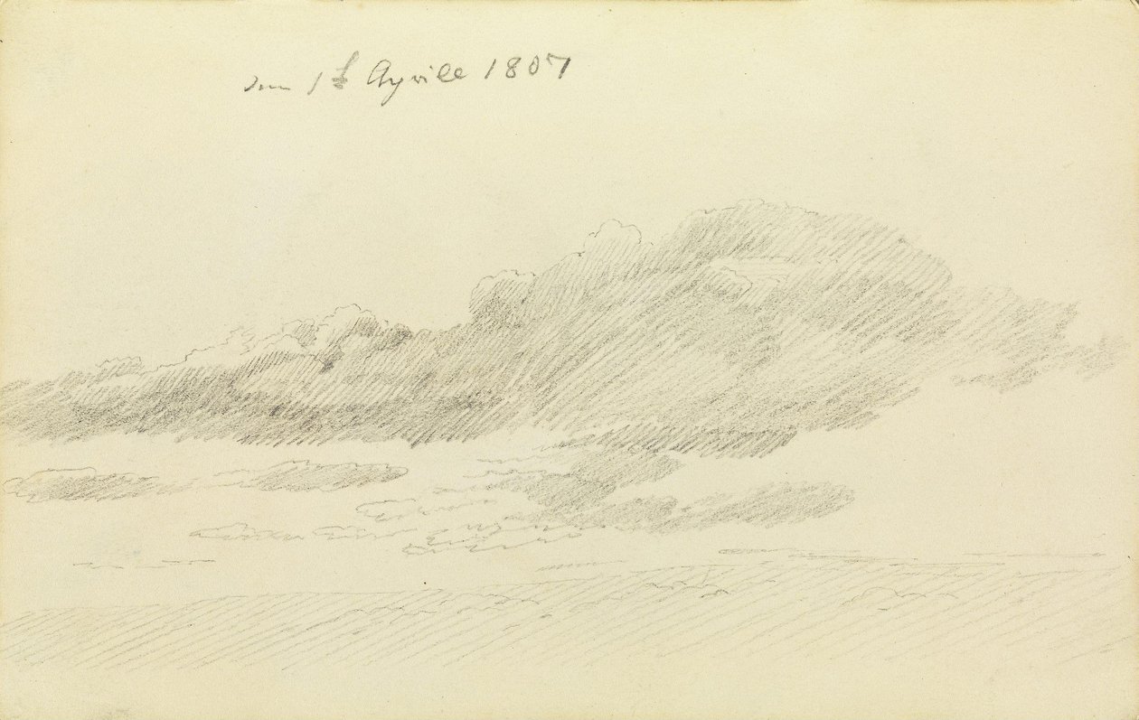 Estudo da nuvem de Caspar David Friedrich