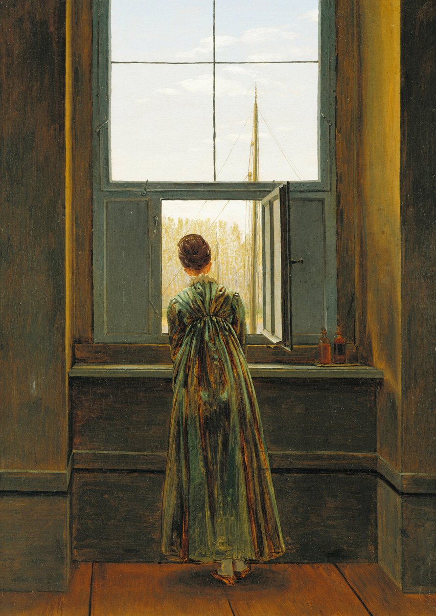 Mulher em uma janela, 1822 de Caspar David Friedrich