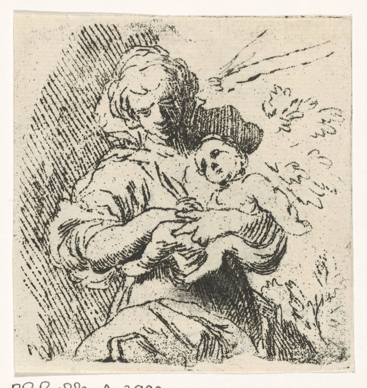 Mulher com criança nos braços de Caspar Jacobsz. Philips