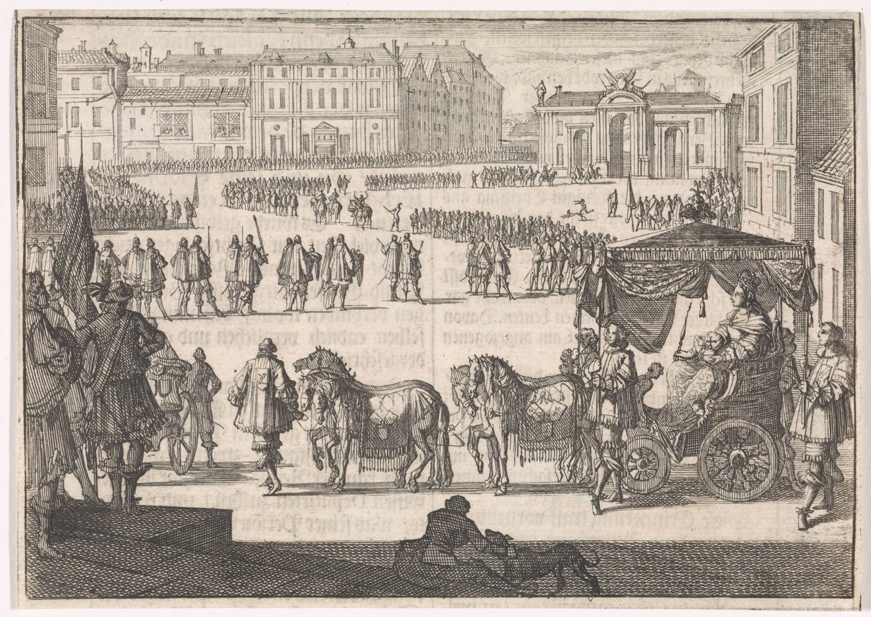 Inauguração de Cristina, Rainha da Suécia em Estocolmo, 1650 de Caspar Luyken (attributed to)