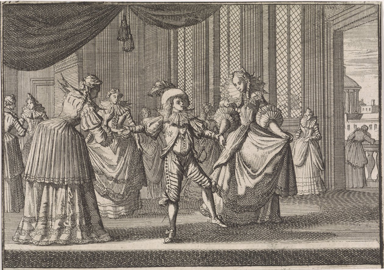 Educação de Baltazar Carlos, o filho mais velho do Rei Filipe IV, 1642 de Caspar Luyken (attributed to)