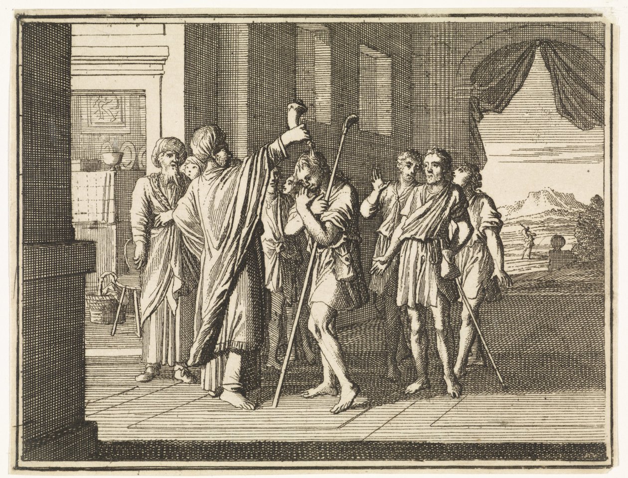 David foi ungido rei por Samuel de Caspar Luyken