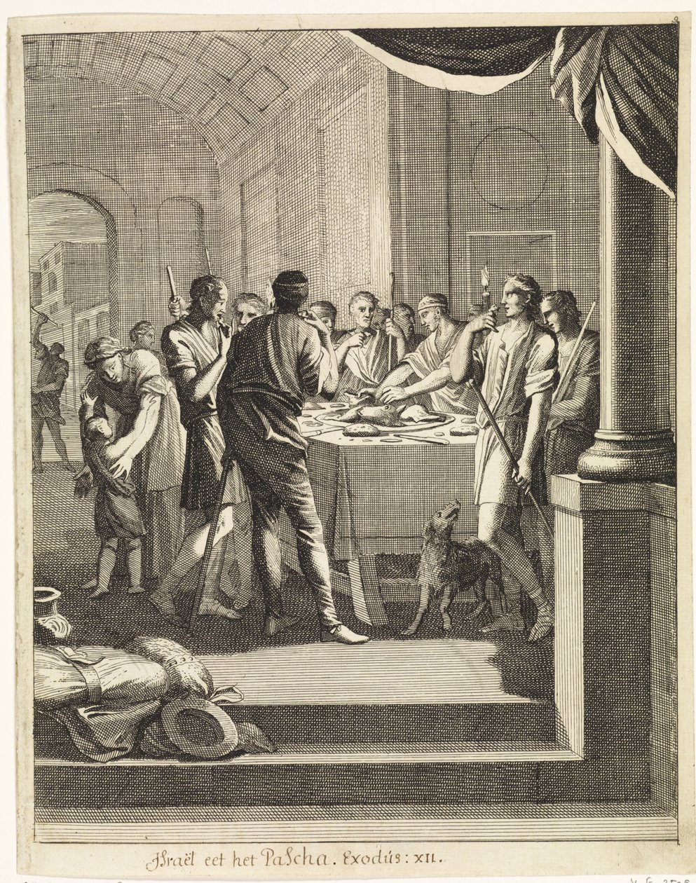 Israelitas comem cordeiro de Caspar Luyken