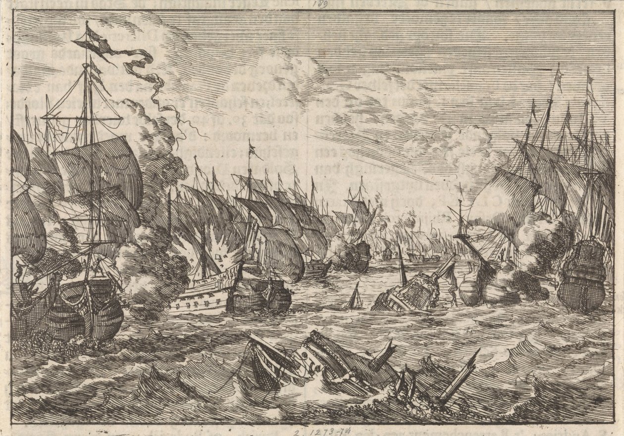 Batalha de Solebay, 1672 de Caspar Luyken