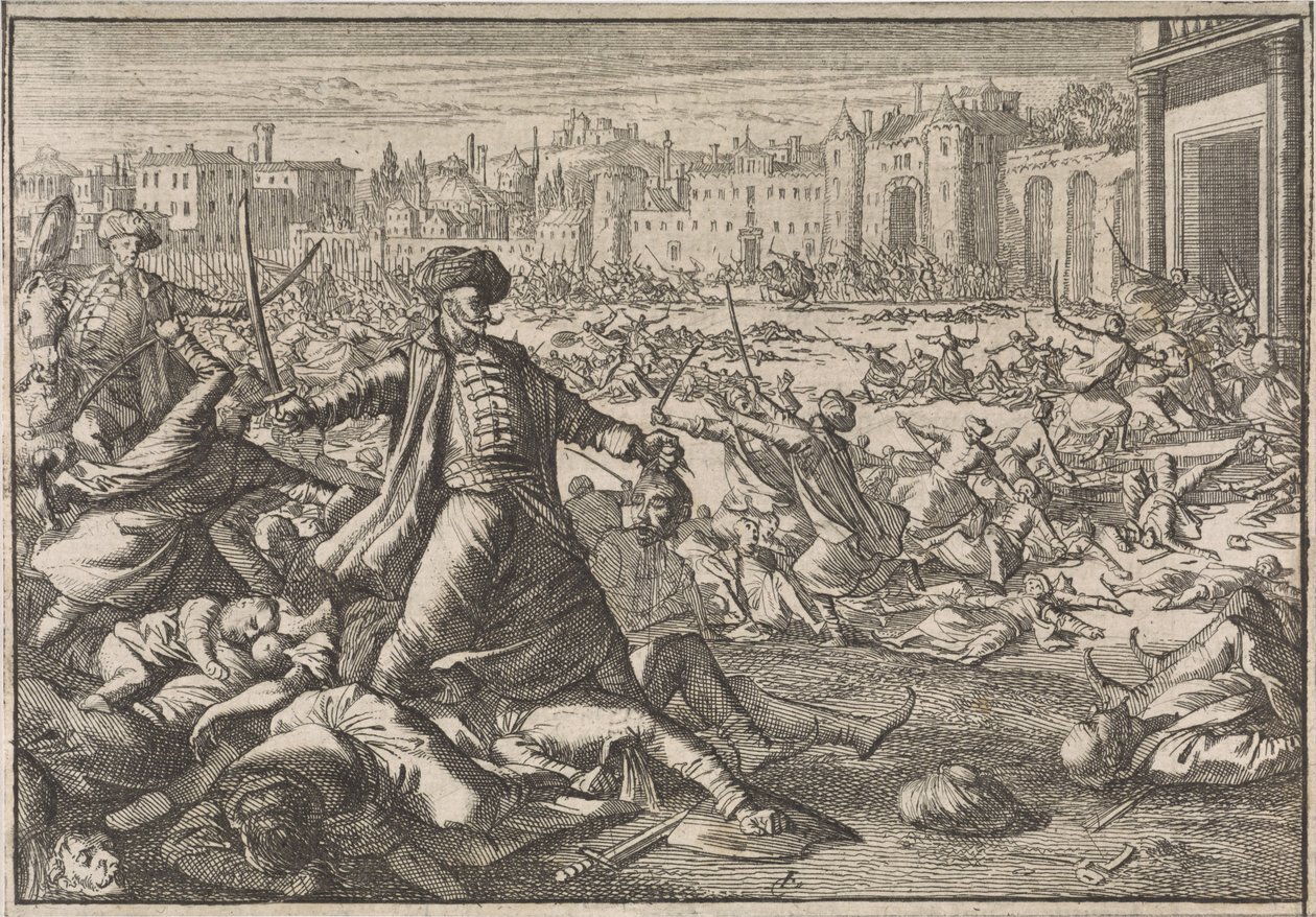 Conquista de Bagdad pelos turcos, 1638 de Caspar Luyken