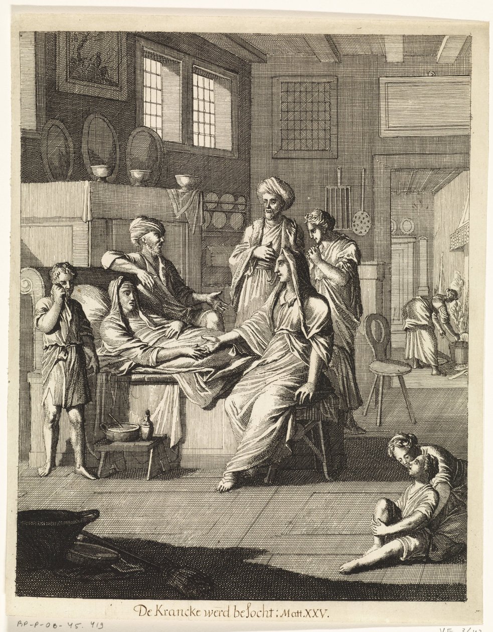 Visitar os doentes de Caspar Luyken