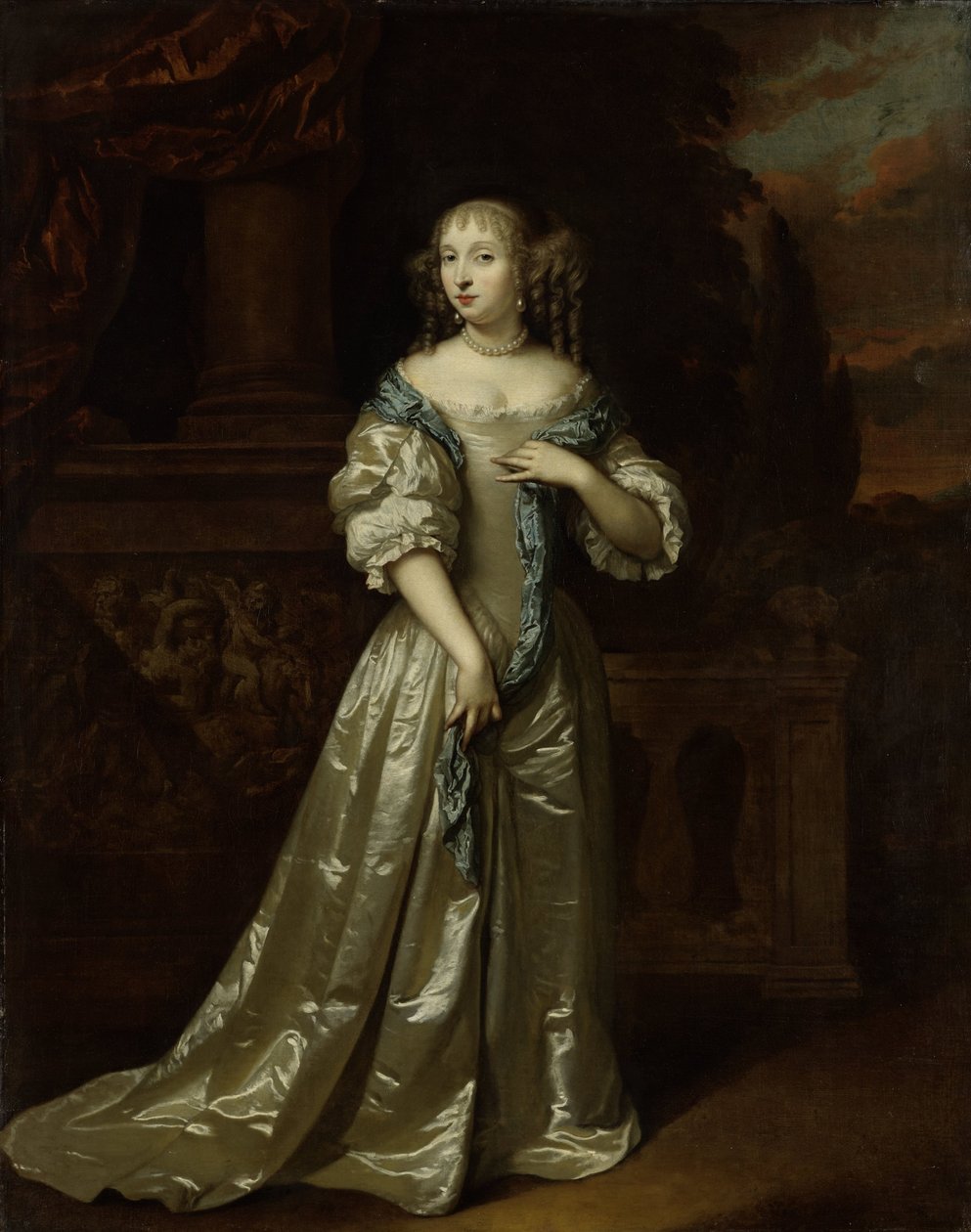 Retrato de Philippina Staunton, Esposa de Roelof van Arkel (1632-1709), senhor de Broeckhuijsen de Caspar Netscher