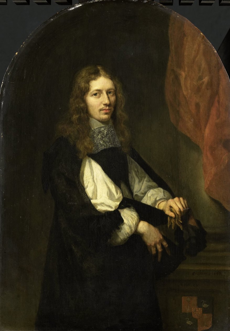 Retrato de Pieter de Graeff (1638-1707), senhor de Zuid-Polsbroek, Purmerland, e Ilpendam. Vereador de Amesterdão de Caspar Netscher