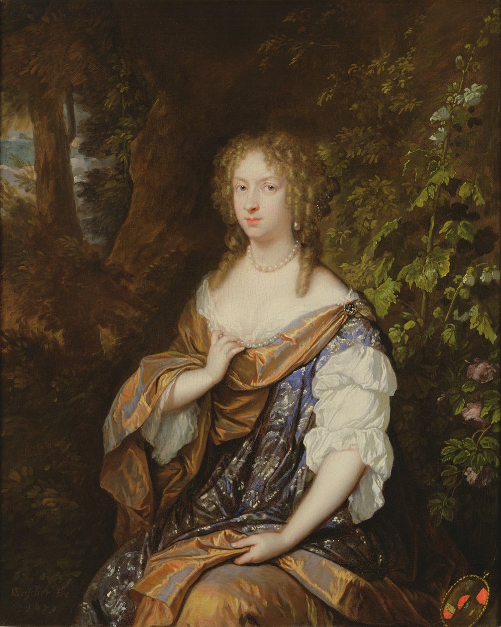 Retrato de Sara Nuyts, esposa de Lambert Witsen de Caspar Netscher