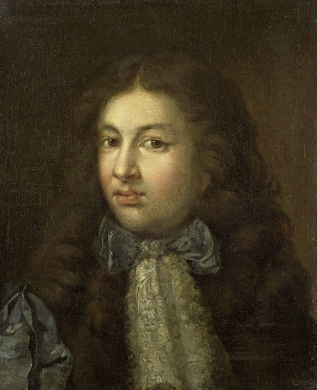 Retrato de Thedoor Netscher (1661-1728), o filho mais velho do artista de Caspar Netscher