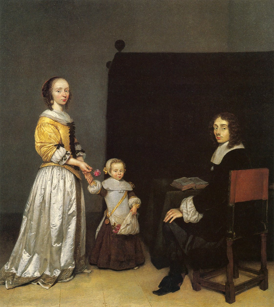 Retrato de uma família desconhecida de Caspar Netscher