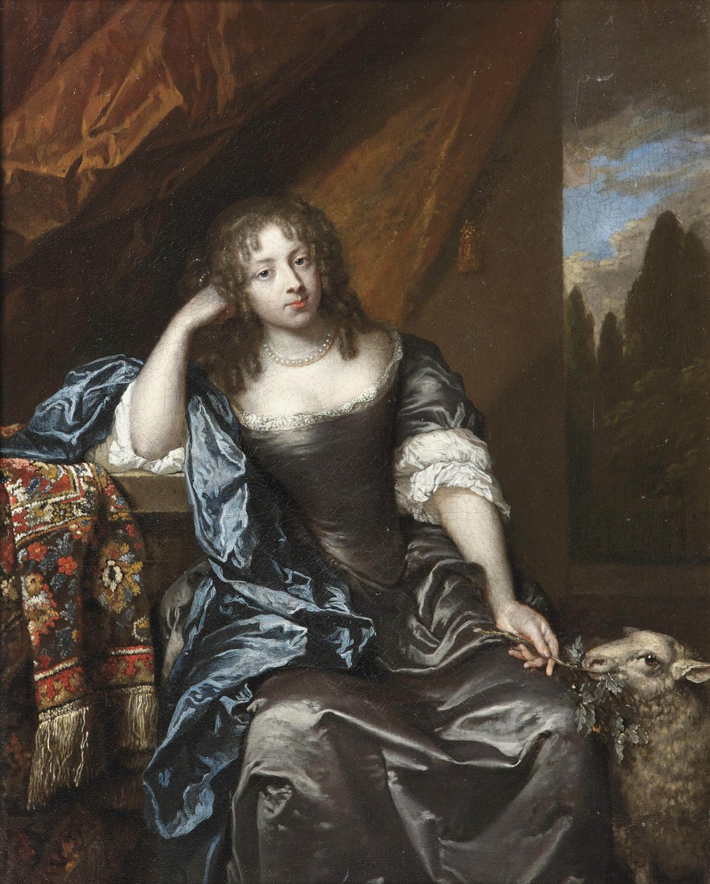 Retrato de uma mulher desconhecida de Caspar Netscher