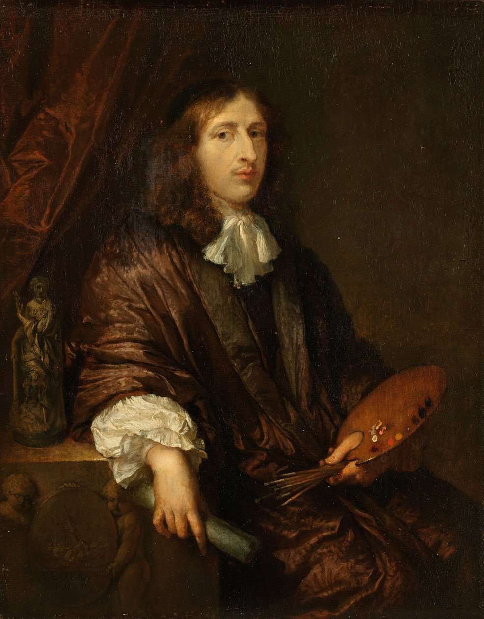 Auto-retrato, c. 1670. de Caspar Netscher