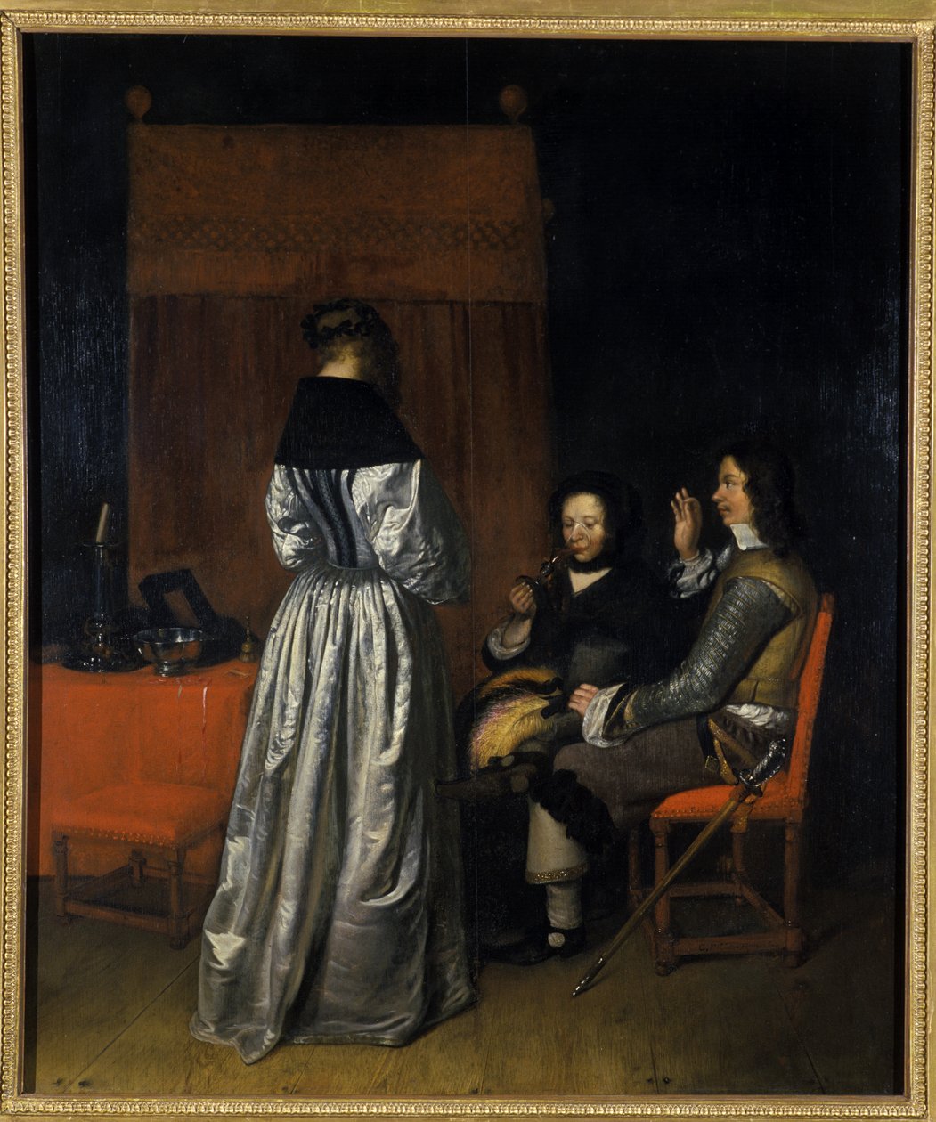 A visita, 1655 de Caspar Netscher