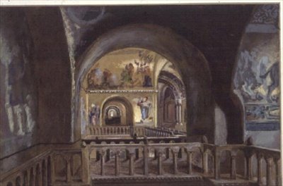 Uma vista de uma galeria na Basílica de St.Marks, Veneza de Caspar Purdon Clarke