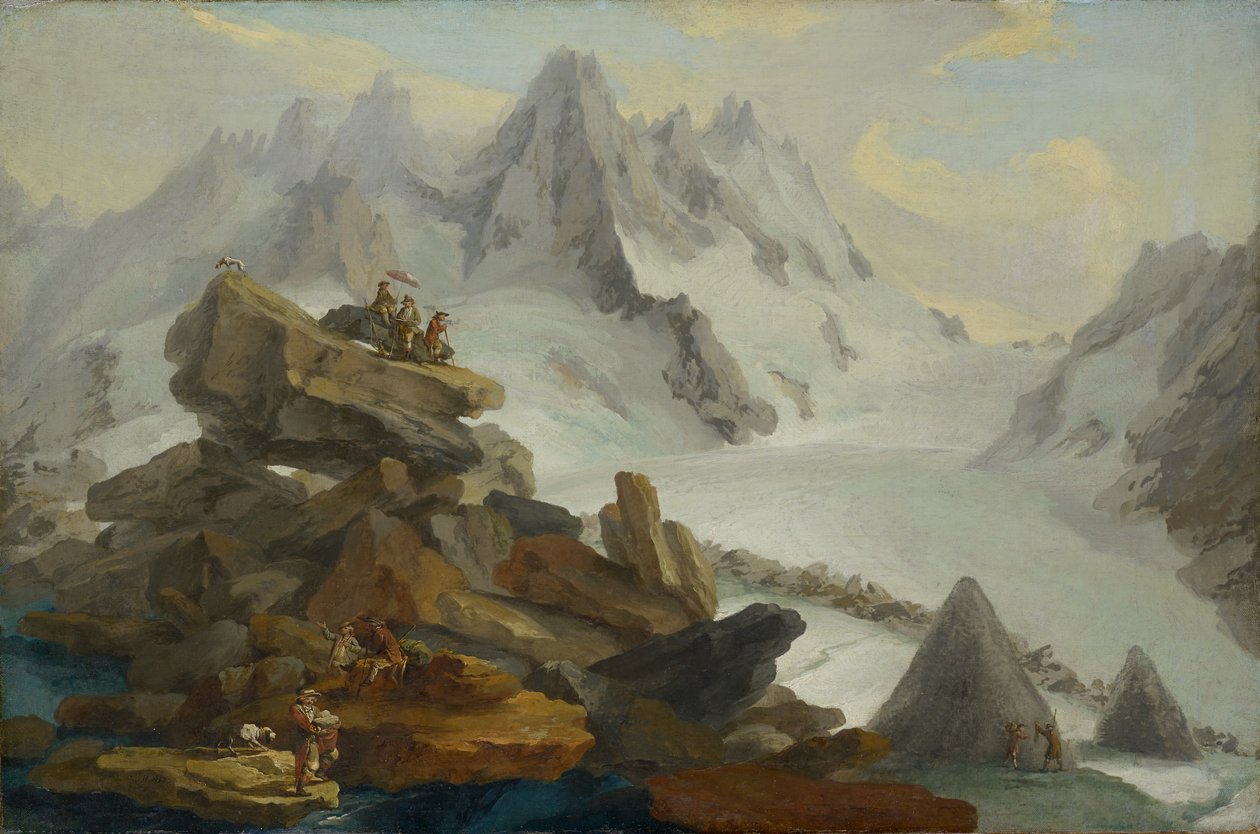 O Glaciar Lauteraar de Caspar Wolf