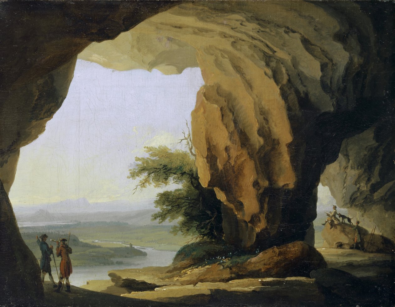 Paisagem com Caverna Beatus, c.1774-77 de Caspar Wolf