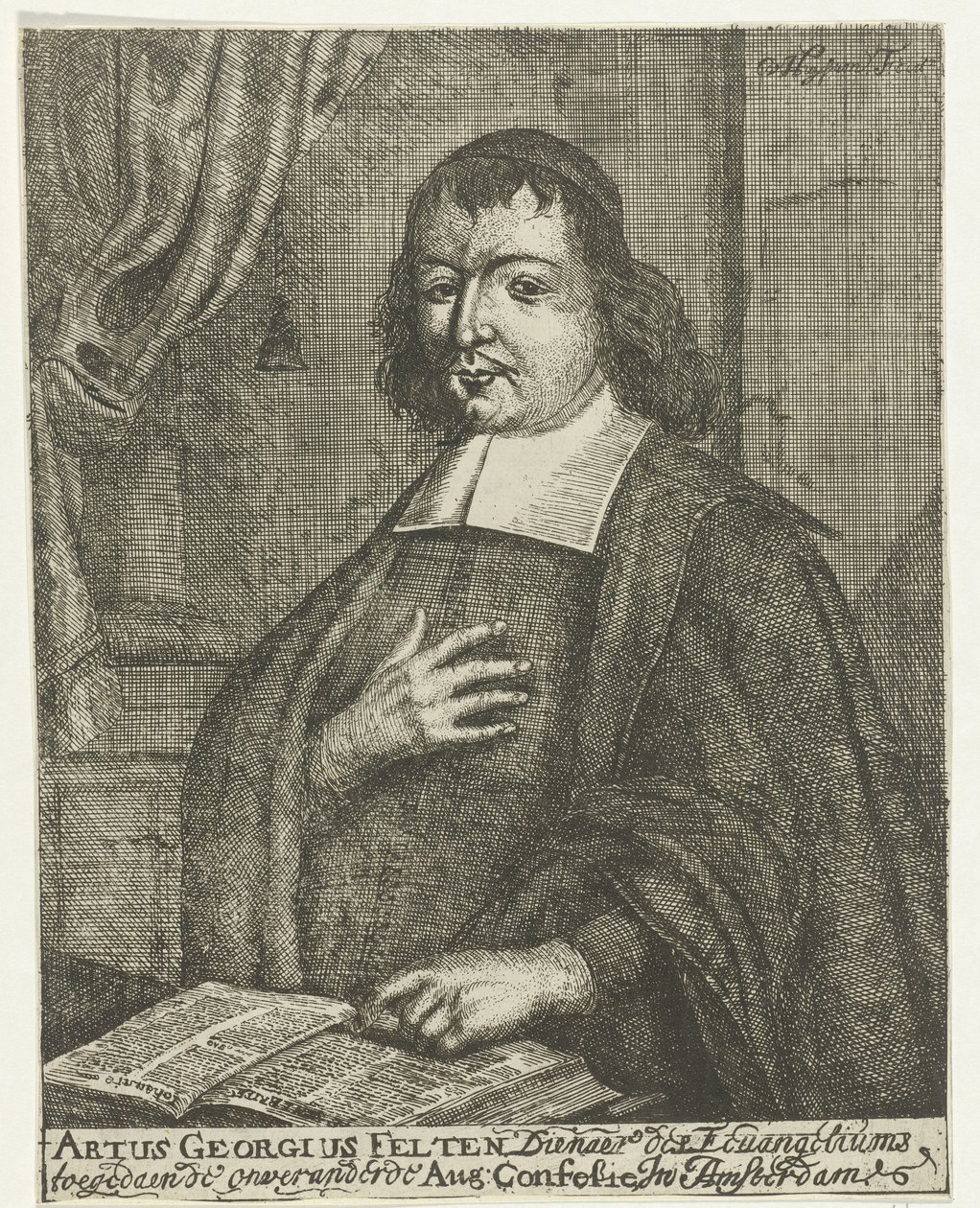 Retrato de Artus Georg Velten de Caspar van Huysum