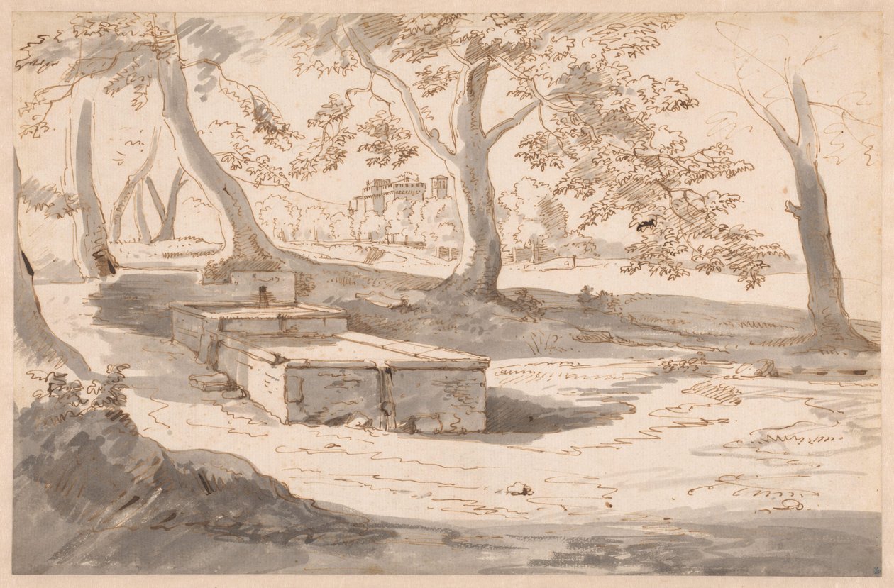 Vista da Abadia de Grottaferrata de Caspar van Wittel