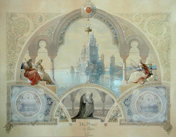 O Castelo à beira-mar de Casper Johann Nepomuk Scheuren