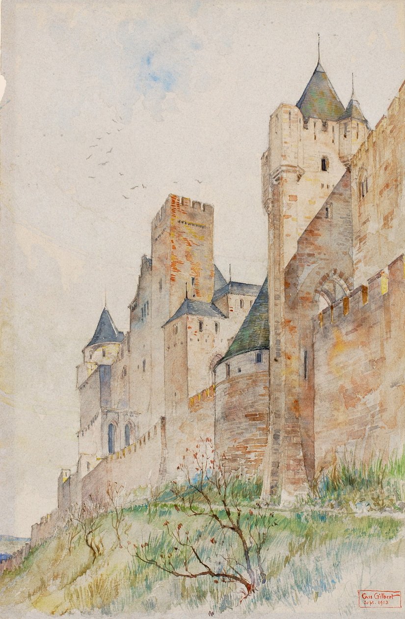 Ameias de Carcassonne, França de Cass Gilbert