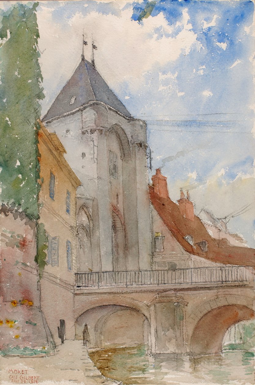 Ponte em Moret, França, 1928. de Cass Gilbert