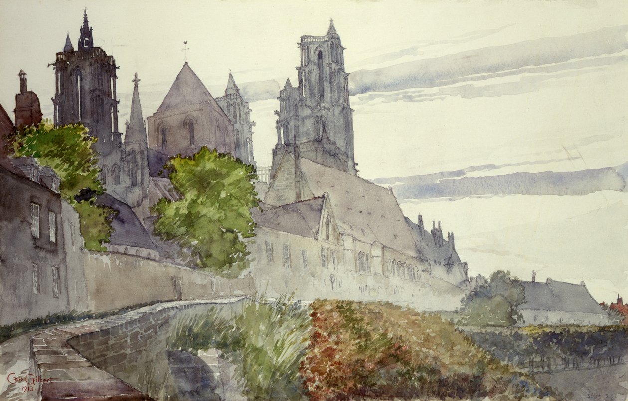Catedral de Laon, França, 1913. de Cass Gilbert