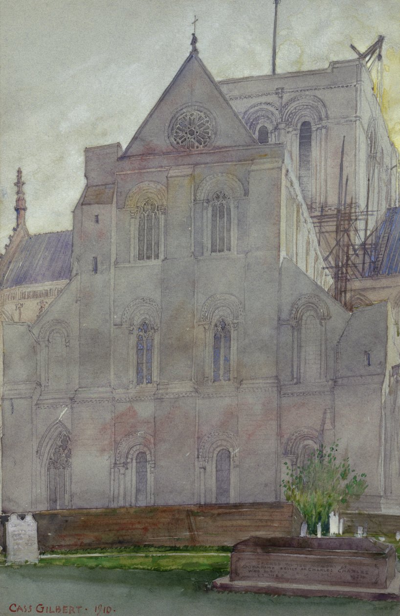 Transepto Norte, Catedral de Winchester, Inglaterra, 1910. de Cass Gilbert