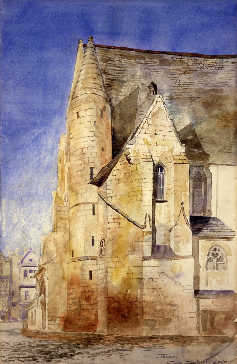 Igreja Velha, Tours, França, 1880. de Cass Gilbert