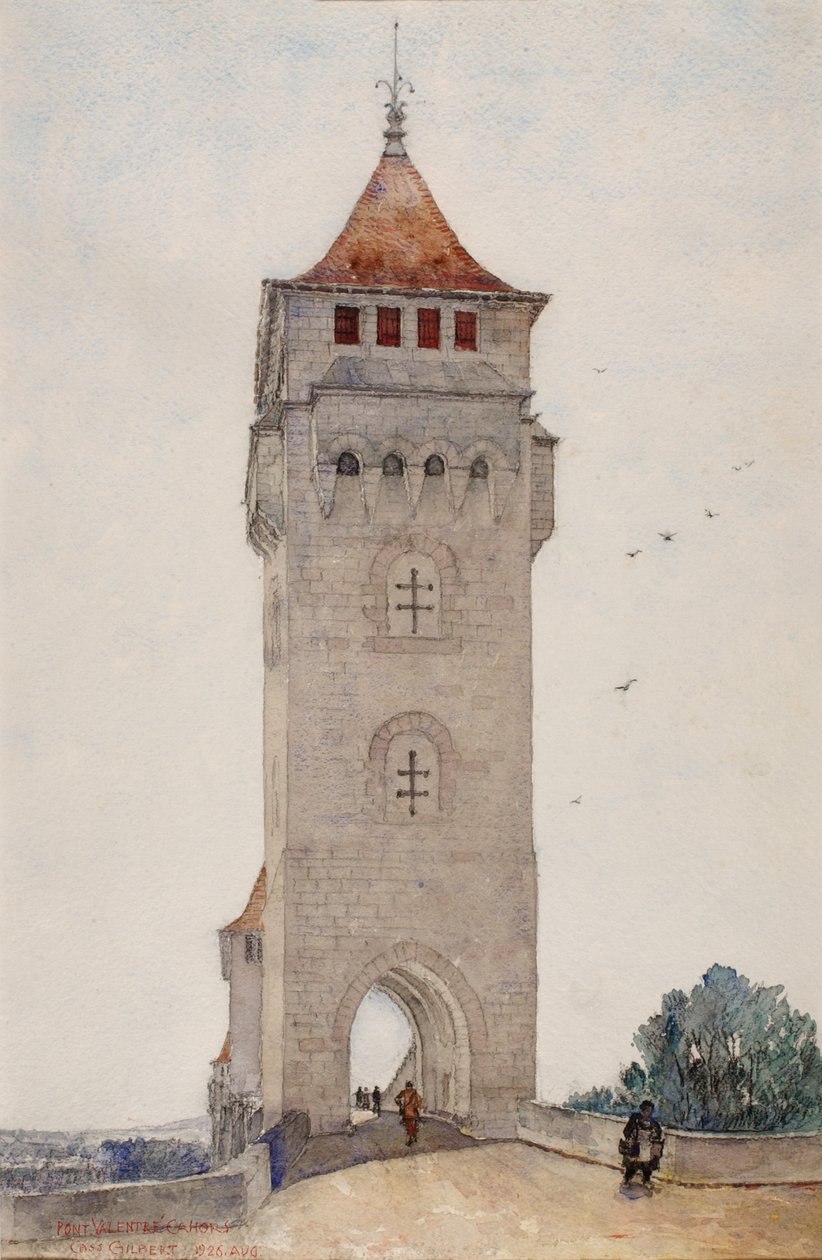 Pont Valentre, Cahors, 1926. de Cass Gilbert