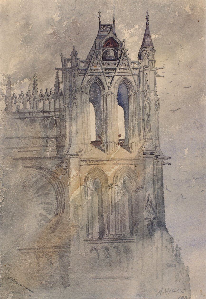 Torre Sudoeste, Catedral de Amiens, 1880. de Cass Gilbert
