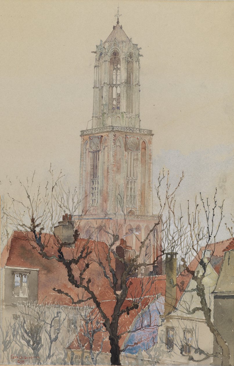 Torre da Catedral de Utrecht, Holanda, 1898. de Cass Gilbert