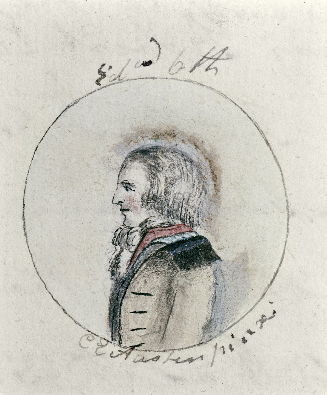Edward VI (1537-53), c.1790 (caneta e tinta e wc no papel) de Cassandra Austen