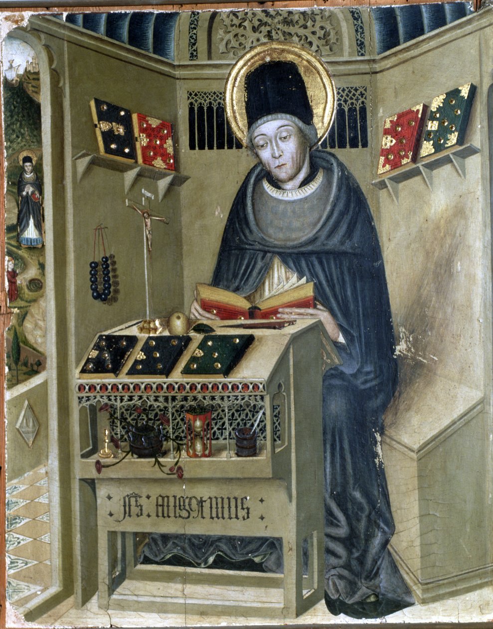 Peça Altar de Santo Agostinho, Santo Agostinho no seu Estúdio de Catalan School