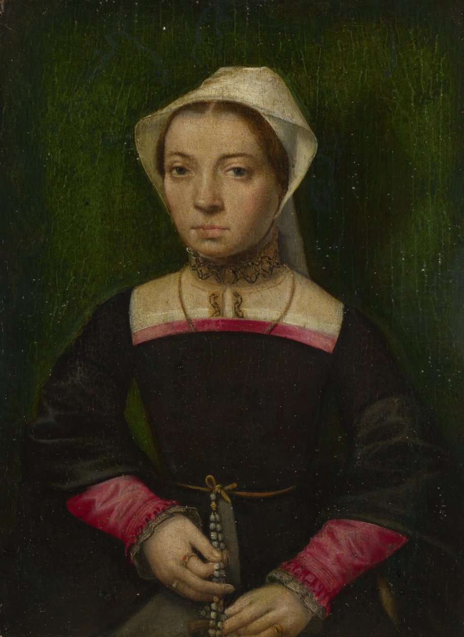 Uma Dama com um Rosário, c. 1550 de Catharina van Hemessen