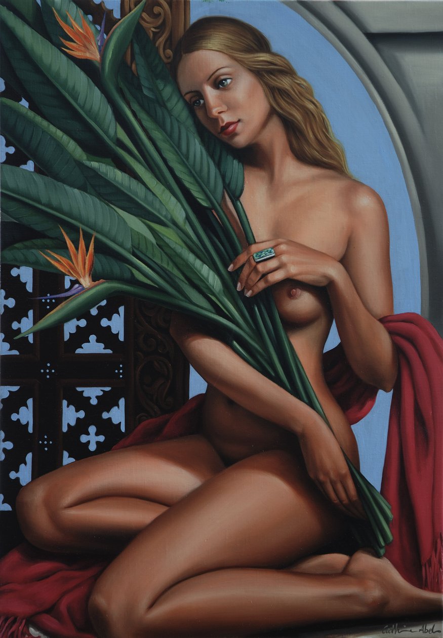 Ave do Paraíso (óleo sobre linho) de Catherine Abel