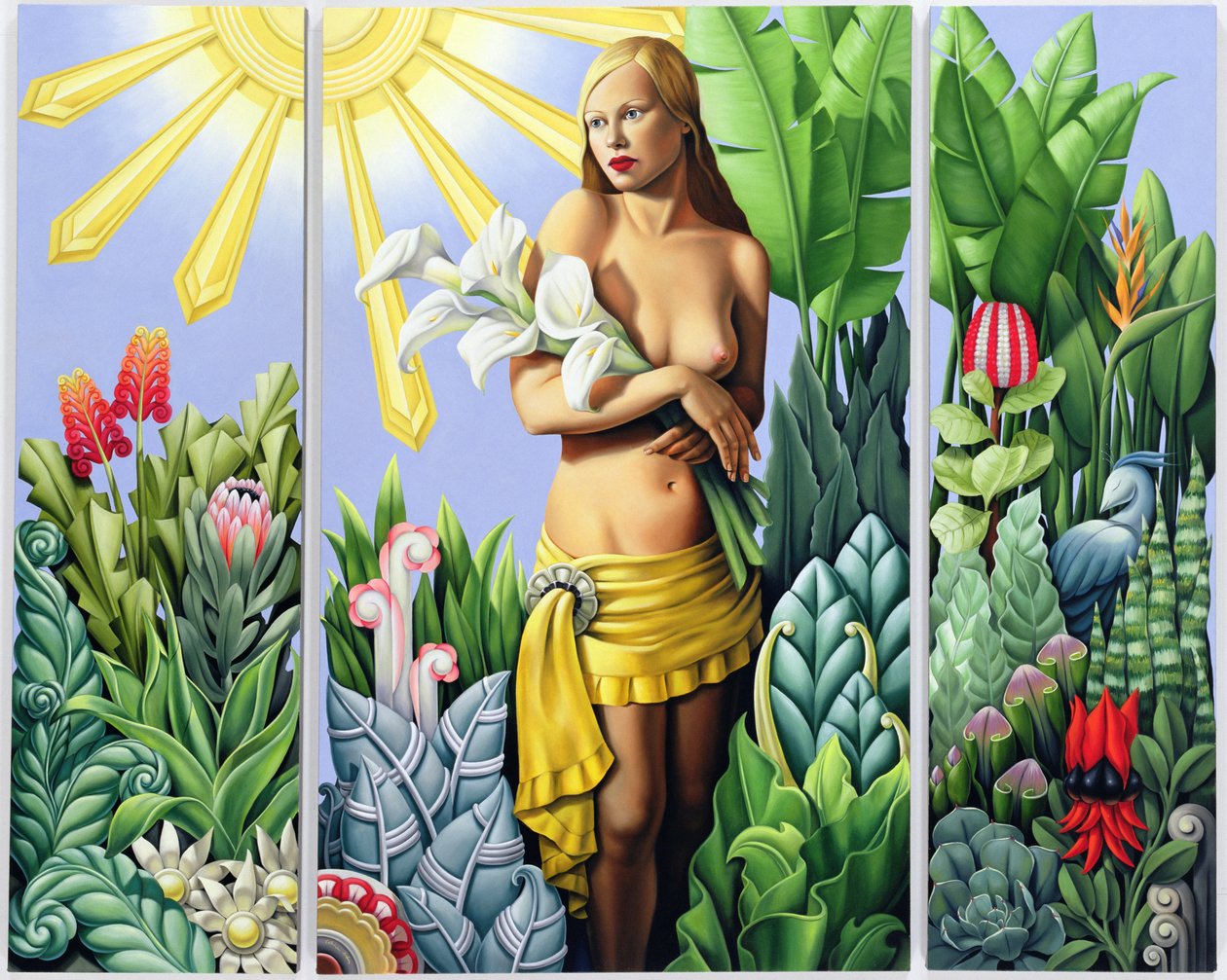 Éden (tríptico) (óleo sobre linho) de Catherine Abel