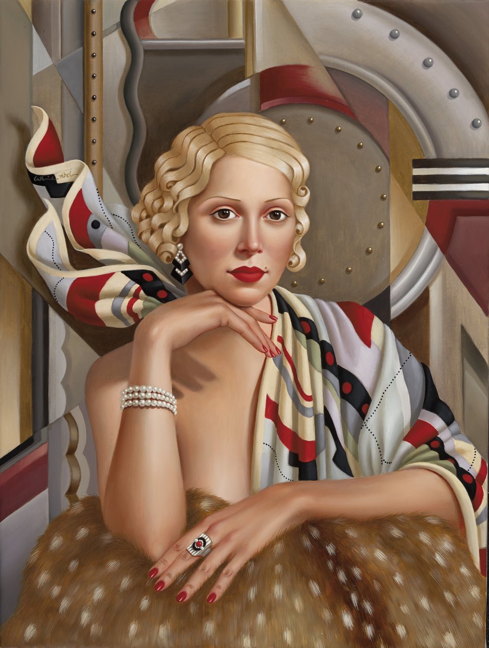 A mulher de seda (óleo sobre linho) de Catherine Abel