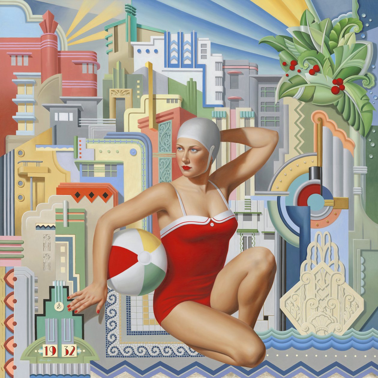 Halcyon 1932, 2024 (óleo sobre linho) de Catherine Abel
