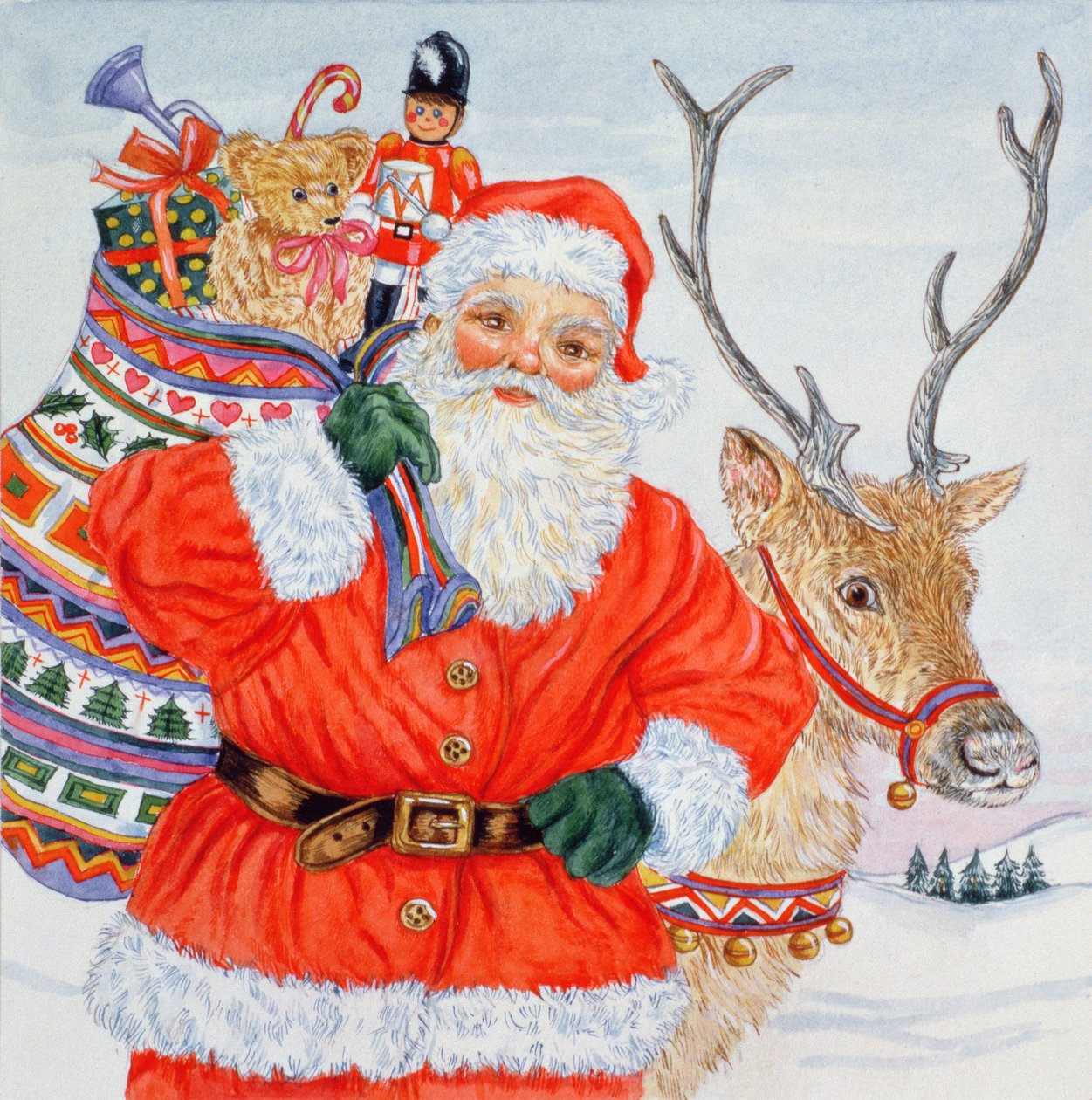 Pai Natal e sua rena (wc) de Catherine Bradbury
