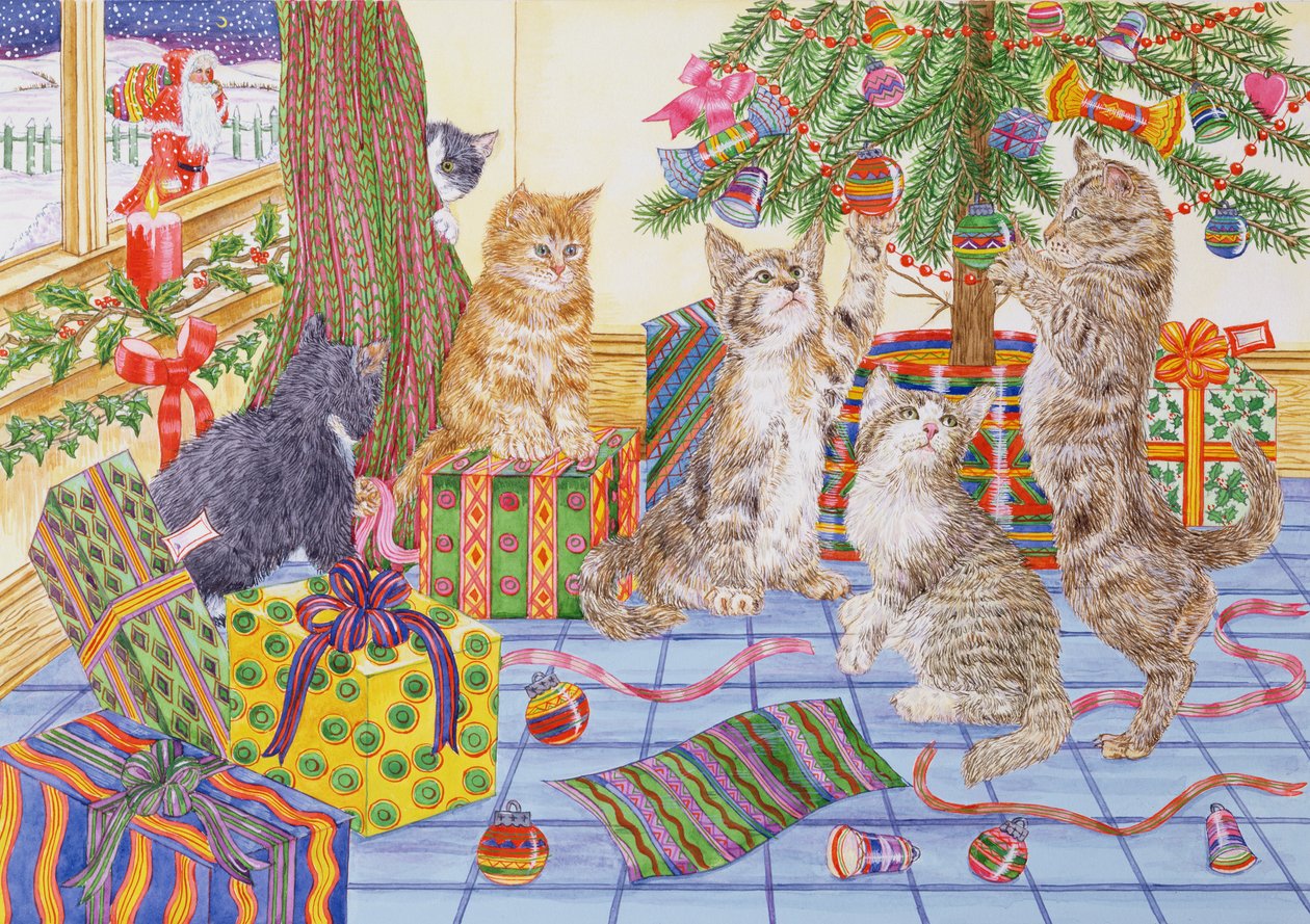 O Natal dos gatos (wc no papel) de Catherine Bradbury