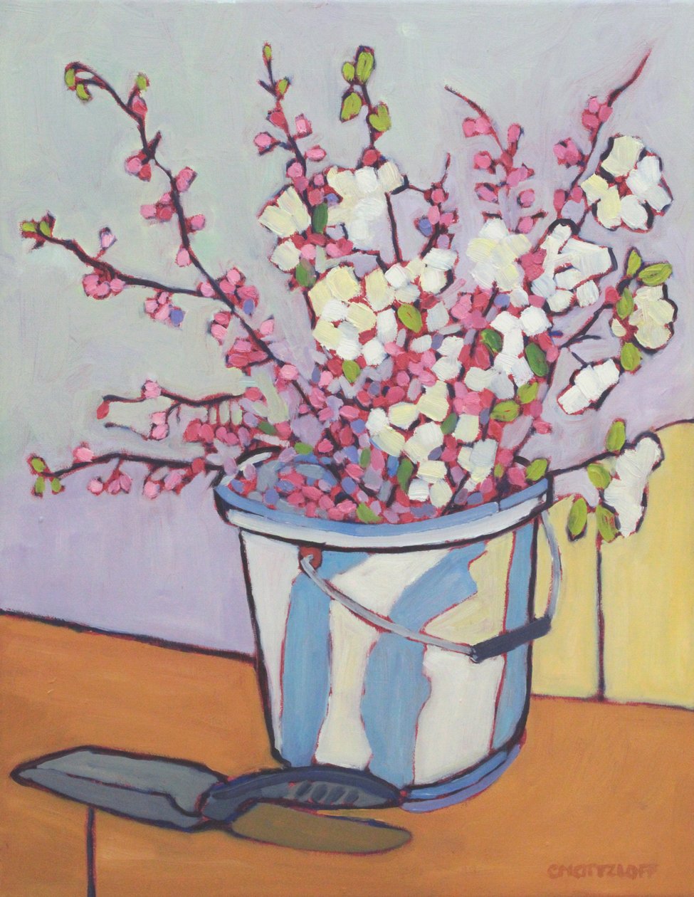Balde da primavera, 2023 (óleo sobre tela) de Catherine J Martzloff